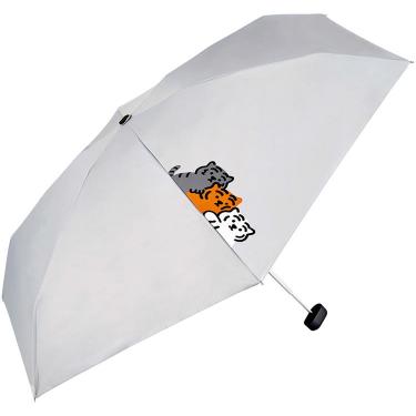 折りたたみ傘 晴雨兼用 遮光 PUムジークタイガーミニ アイボリー