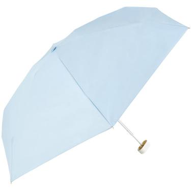 折りたたみ傘 晴雨兼用 遮光 PUファボカラーミーアンブレラ ミニ ブルー