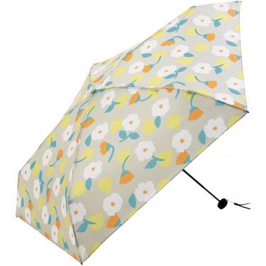 折りたたみ傘 晴雨兼用 RE：PET リトルパターンミニ グレージュ