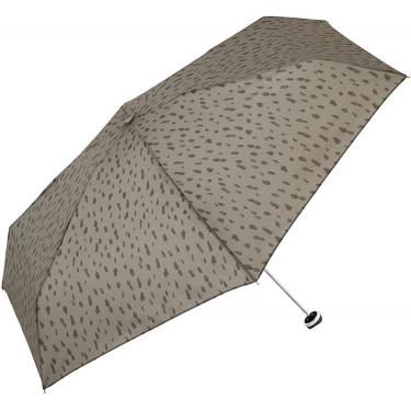 折りたたみ傘 レオパード ミニ グレー