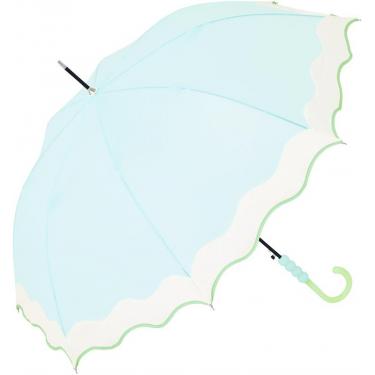 長傘 ビニール傘 クリアアンブレラ ナミナミ グリーン