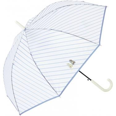 長傘 ビニール傘 クリアアンブレラ メゾンテリア ブルー