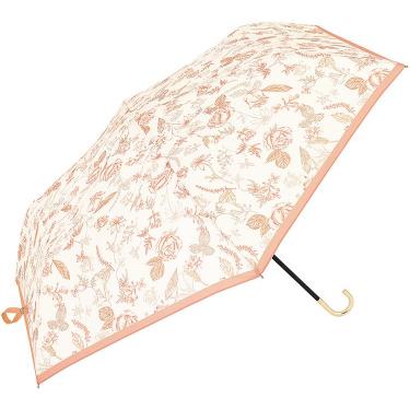 折りたたみ傘 ボタニカルフラワーミニ ピンク