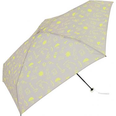 折りたたみ傘 リトルユー パターンミニ グレー