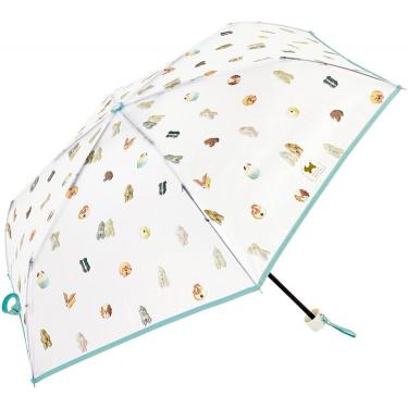 折りたたみ傘 ビニール傘 クリアアンブレラ メゾンテリアミニ グリーン