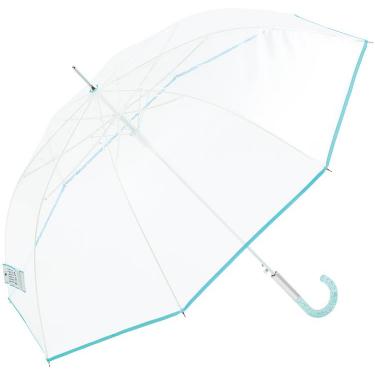 長傘 ビニール傘 RE：PET クリアプレーンカラー グリーン