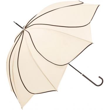 長傘 バイカラーパイピング ベージュ