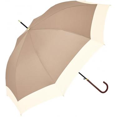 長傘 バイカラージャンプ ブラウン