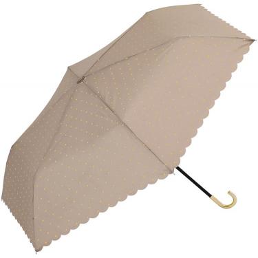 折りたたみ傘 ドットグリッターヒートカットミニ ブラウン