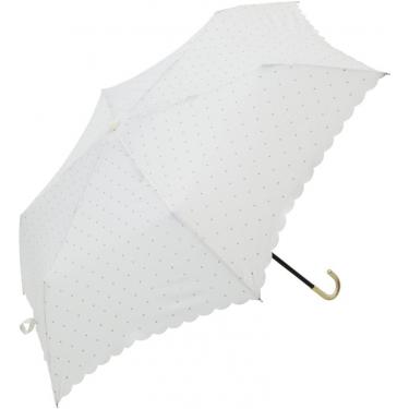 折りたたみ傘 ドットグリッターヒートカットミニ ホワイト