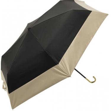 折りたたみ傘 晴雨兼用 遮光 PUバイカラーミニ ブラック
