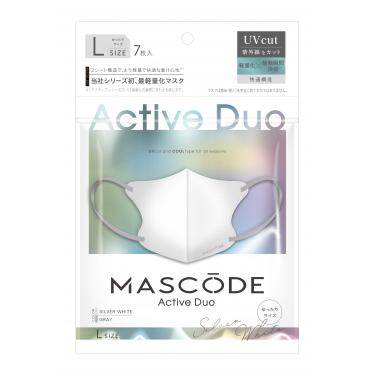 3Dマスク アクティブデュオ ADL01 シルバーホワイト（グレー紐） Lサイズ 7枚入