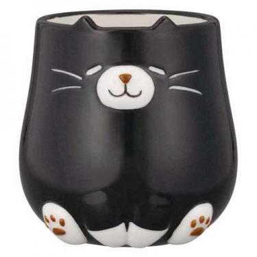 おすわりねこマグ くろ