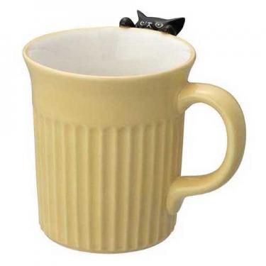 にらめっこ猫マグ 黒猫