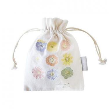 ちっちゃな巾着サシェ/詰替えタイプ【白糸刺繍ローズ】 刺繍巾着袋 ローズ(ローズ): ステーショナリー | ロフトネットストア