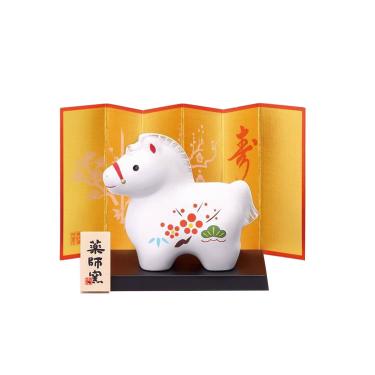 錦彩招福午（松竹梅）