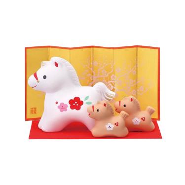 錦彩招福午（紅梅・親子）