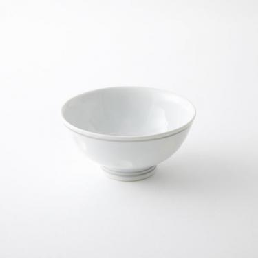 飯碗 銀ライン彫 水玉