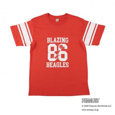 Tシャツ LOF-T2026 スヌーピー ユニフォーム風 86 レッド