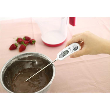 お知らせアラーム付クッキング温度計 ホワイト ドリテック