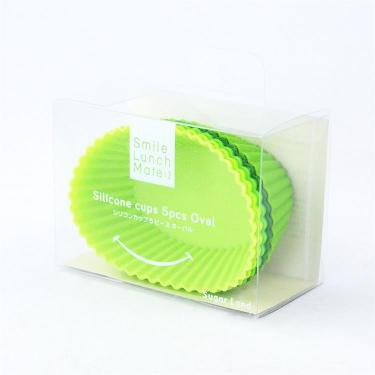 スマイルシリコンカップ 5個セット オーバル グリーン