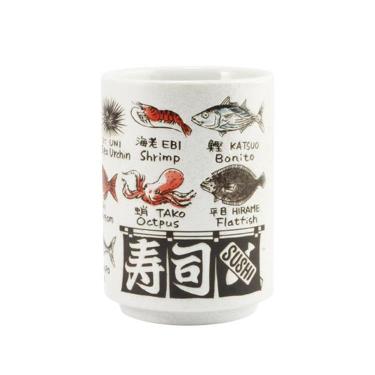 YAMATO 寿司湯呑 280ml 魚柄