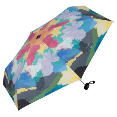 折りたたみ傘 晴雨兼用 遮光 ヘラルボニーアートアンブレラ フラワー