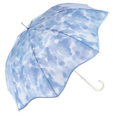 長傘 ビニール傘 フラワーベース ブルー