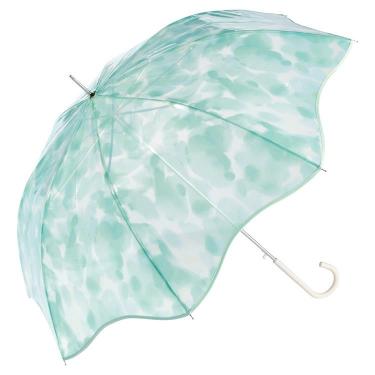 長傘 ビニール傘 フラワーベース グリーン