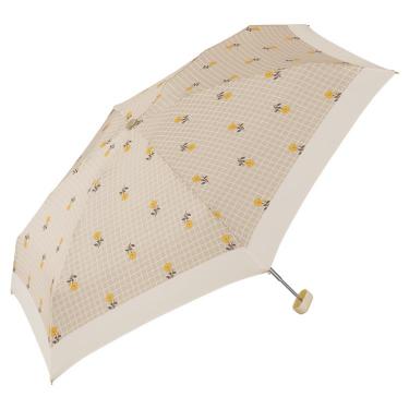 折りたたみ傘 プレイドフラワー ベージュ