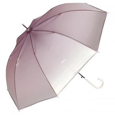 長傘 ビニール傘 シルバーグラデーション ピンク