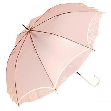 長傘 ビニール傘 シアーフリルアンブレラ ピンク