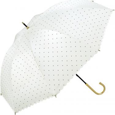 長傘 晴雨兼用 遮光 ドットフラワーポイント オフ