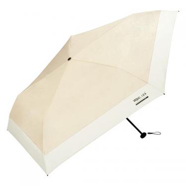 折りたたみ傘 晴雨兼用 軽量 IZA LIGHT&SLIM ベージュ×オフ