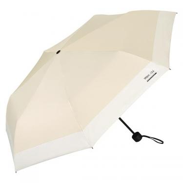 折りたたみ傘 晴雨兼用 耐風 IZA WIND RESISTANT ベージュ×オフ