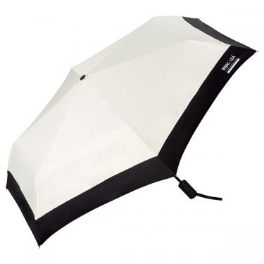 折りたたみ傘 晴雨兼用 自動開閉 IZA AUTOMATIC&SAFE オフ×ブラック