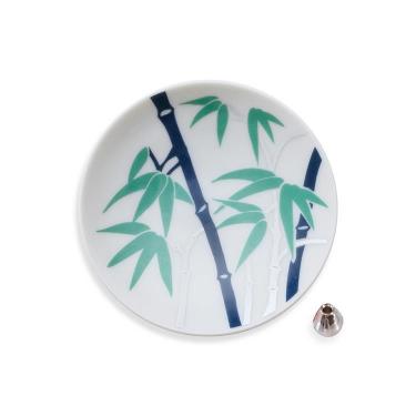 風姿香伝 香皿 8.3cm 香立付 竹