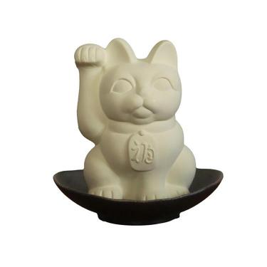 【自然気化式】 まねき猫 加湿器 イエロー