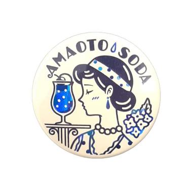 箔押し缶バッジ オビワン 雨音ソーダ