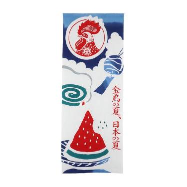 注染手ぬぐい 33×90cm スイカと風鈴【ロフト限定】