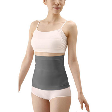 温感うすぽか腹巻き グレー