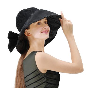 UVストローハット ブラック