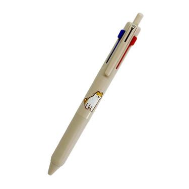 ジェットストリーム 3色ボールペン 後端ノック式 0.5mm そえぶみ箋 しばいぬ