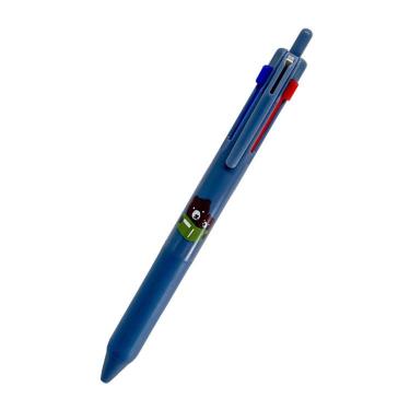 ジェットストリーム 3色ボールペン 後端ノック式 0.5mm そえぶみ箋 クマ親子