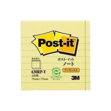 ポストイット 再生紙スタンダードノートケイセン入り イエロー