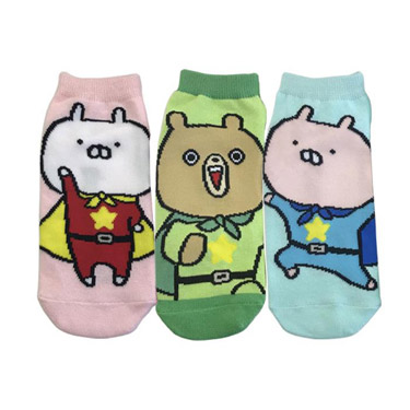３ｐセットソックス ちびちびうさまる お顔 キャラクター クリエイター雑貨 ロフト公式通販サイト Loft