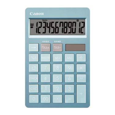カラフル電卓 卓上 抗菌 12桁 HS1200TC ブルー