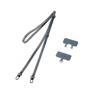 ショルダーストラップ レザータイプ ダークグレー