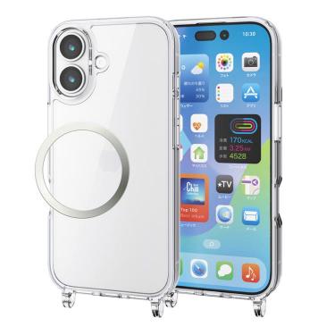 iPhone17用ケース ストラップホール付き クリア