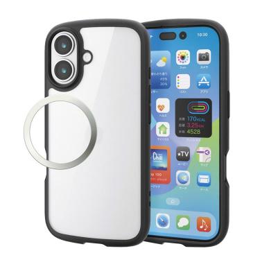 iPhone17用ケース タフスリムフレーム ブラック